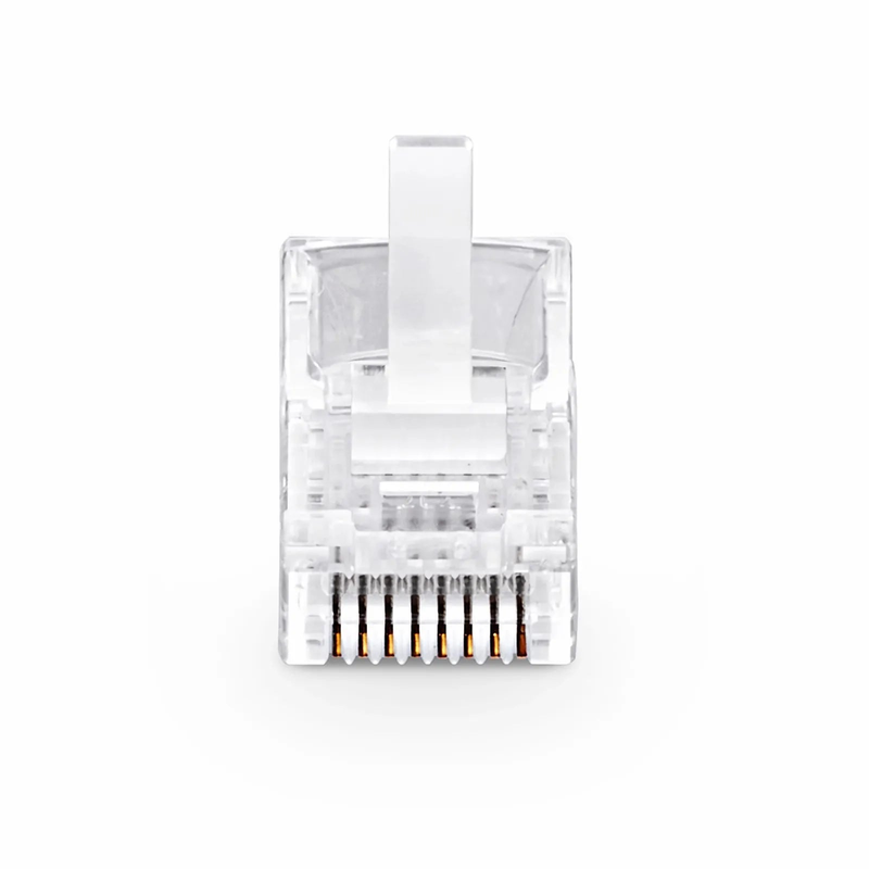 SFPS Cat5e RJ45 Pass Through Modular Plugs, Unshielded Network Connectors for 24AWG Twisted Pair Solid or Stranded Cable (50/Pack) SFPS
