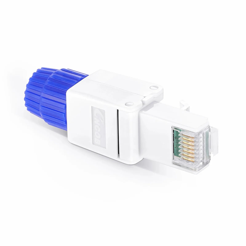 SFPS Cat5e/Cat6/Cat6a RJ45 Tool-Free Modular Plugs, Unshielded Network Connectors for 23~26AWG Twisted Pair Solid or Stranded Cable (10/Pack) SFPS
