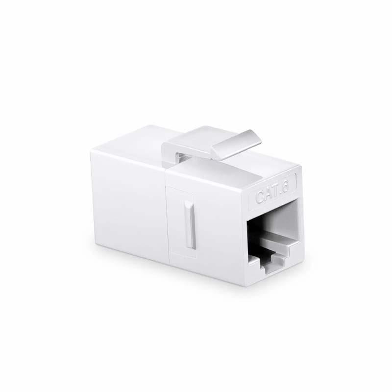 SFPS Cat6 Keystone RJ45 Coupler, Unshielded, Female to Female Insert Inline Coupler - White (12pcs/Pack) SFPS