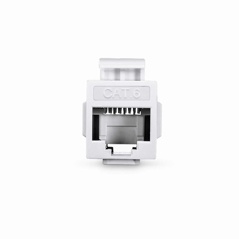 SFPS Cat6 Keystone RJ45 Coupler, Unshielded, Female to Female Insert Inline Coupler - White (12pcs/Pack) SFPS
