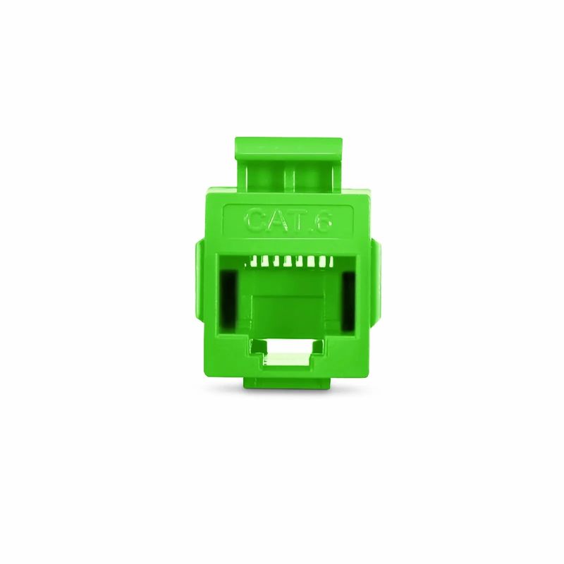 SFPS Cat6 Keystone RJ45 Coupler, Unshielded, Female to Female Insert Inline Coupler - Green (12pcs/pack) SFPS