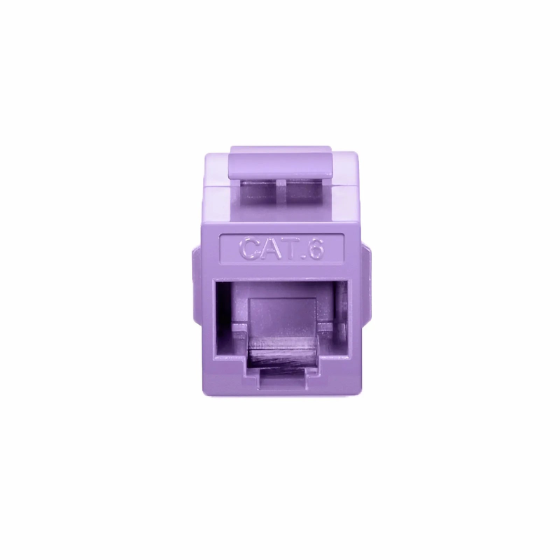 SFPS Cat6 Keystone RJ45 Coupler, Unshielded, Female to Female Insert Inline Coupler - Purple (12pcs/pack) SFPS