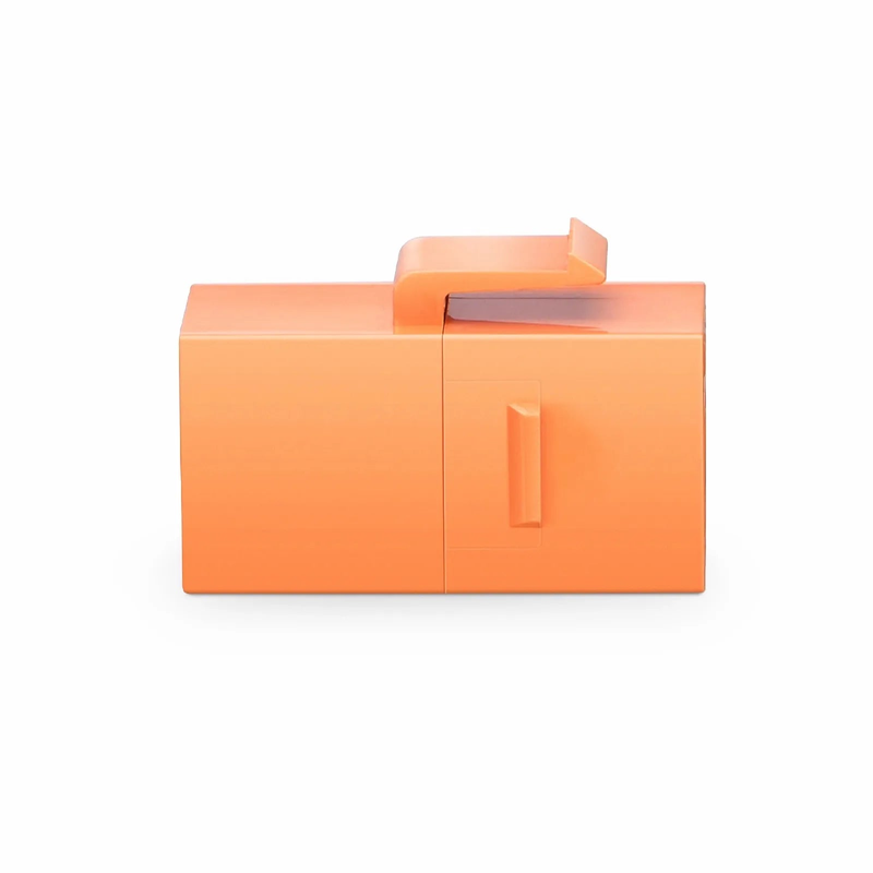 SFPS Cat6 Keystone RJ45 Coupler, Unshielded, Female to Female Insert Inline Coupler - Orange (12pcs/pack) SFPS