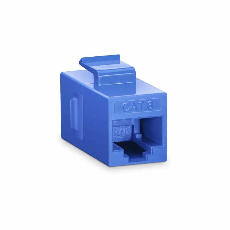 SFPS Cat6 Keystone RJ45 Coupler, Unshielded, Female to Female Insert Inline Coupler - Blue (12pcs/Pack) SFPS