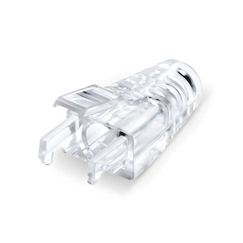 SFPS Cat5e RJ45 Strain Relief Boots, 5.8mm OD for Cat5e UTP 24AWG, F/UTP 26AWG Ethernet Network Cable, Transparent, 50PCS/Pack SFPS