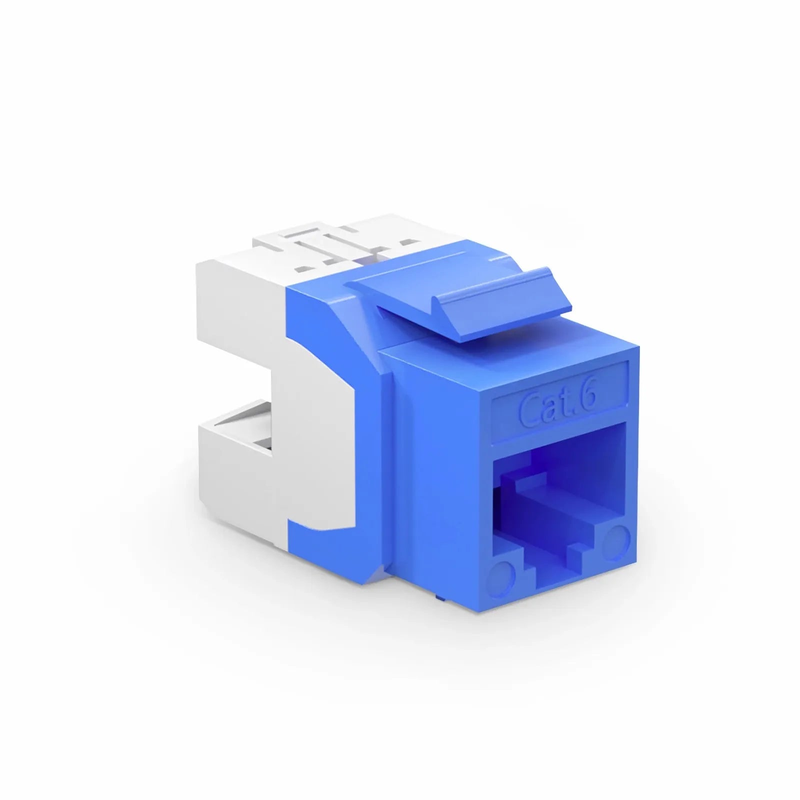 SFPS Cat6 RJ45 (8P8C) Unshielded Punch Down Keystone Jack Module, Blue (10 pcs/Pack) SFPS