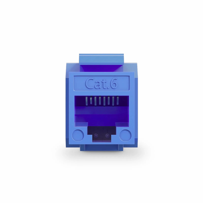 SFPS Cat6 RJ45 (8P8C) Unshielded Punch Down Keystone Jack Module, Blue (10 pcs/Pack) SFPS