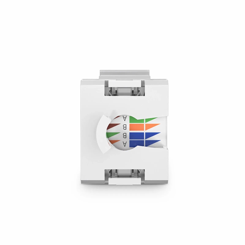 SFPS Cat6 RJ45 (8P8C) Unshielded Punch Down Keystone Jack Module, White (10 pcs/Pack) SFPS