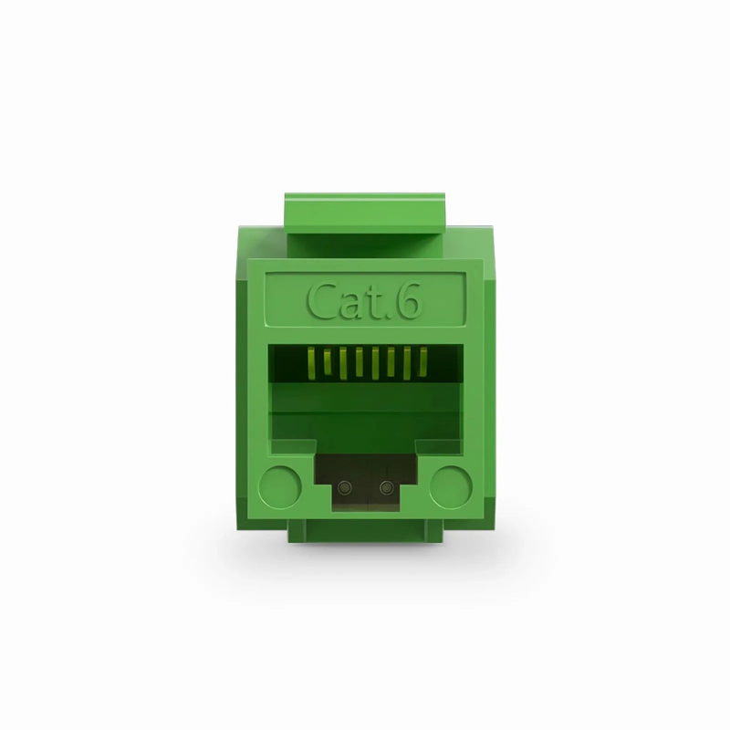 SFPS Cat6 RJ45 (8P8C) Unshielded Punch Down Keystone Jack Module, Green (10 pcs/Pack) SFPS