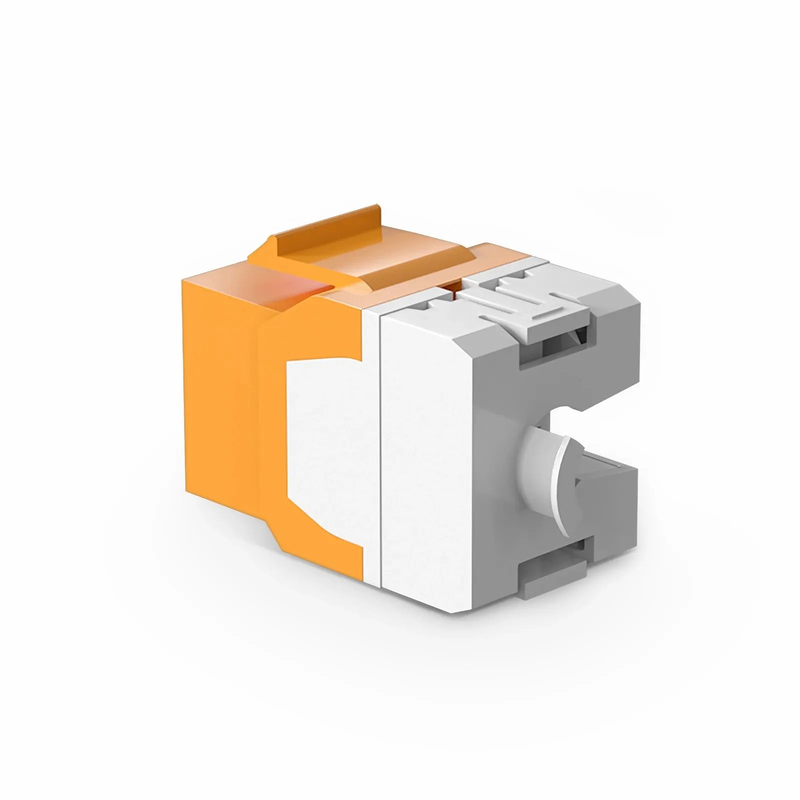 SFPS Cat6 RJ45 (8P8C) Unshielded Punch Down Keystone Jack Module, Orange (10 pcs/Pack) SFPS