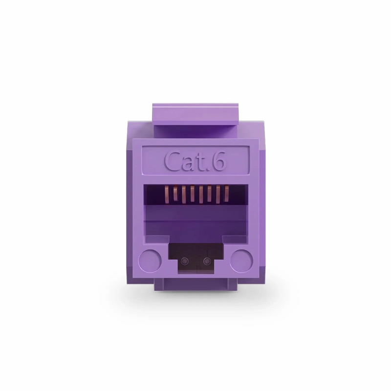 SFPS Cat6 RJ45 (8P8C) Unshielded Punch Down Keystone Jack Module, Purple (10 pcs/Pack) SFPS
