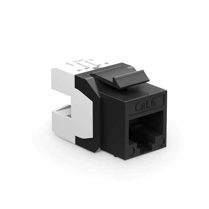 SFPS Cat6 RJ45 (8P8C) Unshielded Punch Down Keystone Jack Module, Black (10 pcs/Pack) SFPS