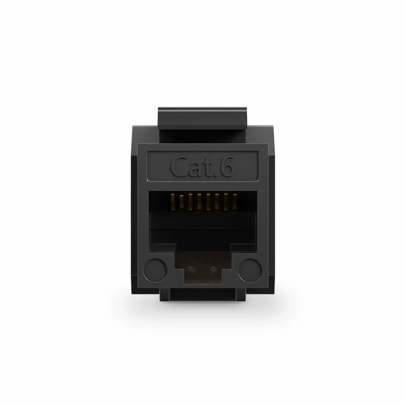SFPS Cat6 RJ45 (8P8C) Unshielded Punch Down Keystone Jack Module, Black (10 pcs/Pack) SFPS