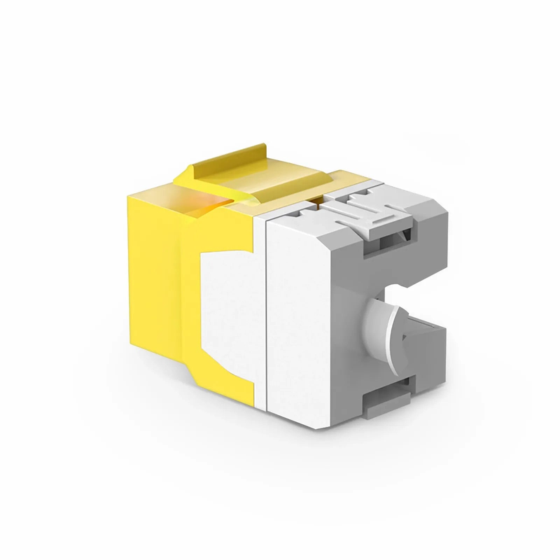 SFPS Cat6 RJ45 (8P8C) Unshielded Punch Down Keystone Jack Module, Yellow (10 pcs/Pack)