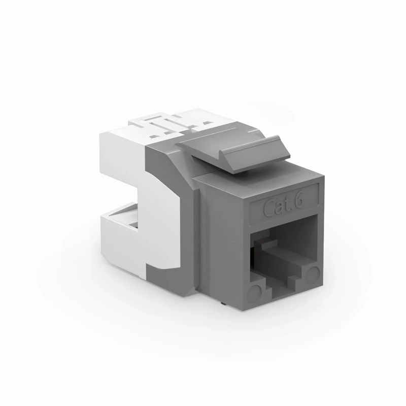 SFPS Cat6 RJ45 (8P8C) Unshielded Punch Down Keystone Jack Module, Gray (10 pcs/Pack) SFPS