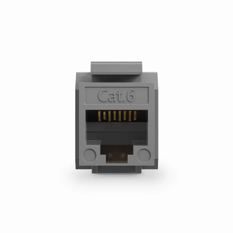 SFPS Cat6 RJ45 (8P8C) Unshielded Punch Down Keystone Jack Module, Gray (10 pcs/Pack) SFPS