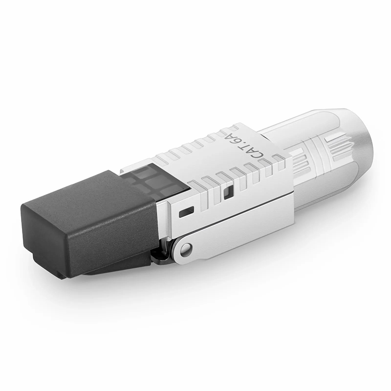 SFPS Cat5e/Cat6/Cat6a RJ45 Tool-Free Modular Plugs, Shielded Network Connectors for 23~26AWG Twisted Pair Solid or Stranded Cable (10/Pack) SFPS