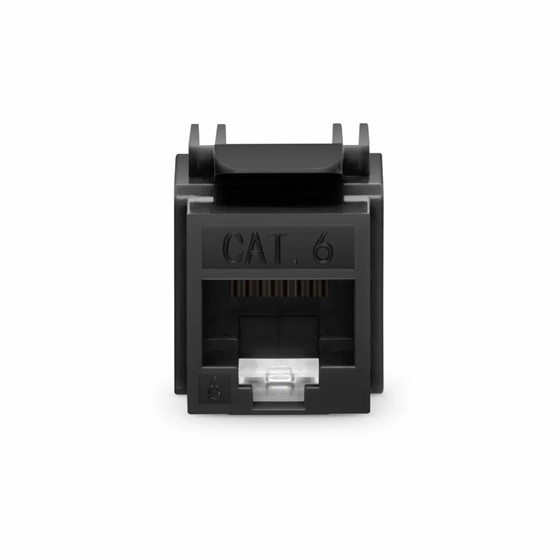 SFPS Cat6 RJ45 (8P8C) Unshielded Punch Down Keystone Jack Module, Black, 12Pcs/Pack SFPS