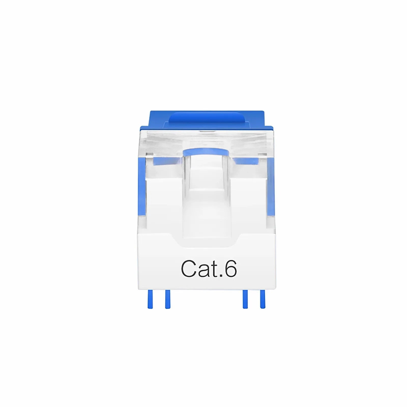 SFPS Cat6 RJ45 (8P8C) Unshielded Punch Down Keystone Jack Module, Blue, 12Pcs/Pack SFPS