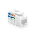 SFPS Cat6 RJ45 (8P8C) Unshielded Punch Down Keystone Jack Module, White, 12Pcs/Pack SFPS