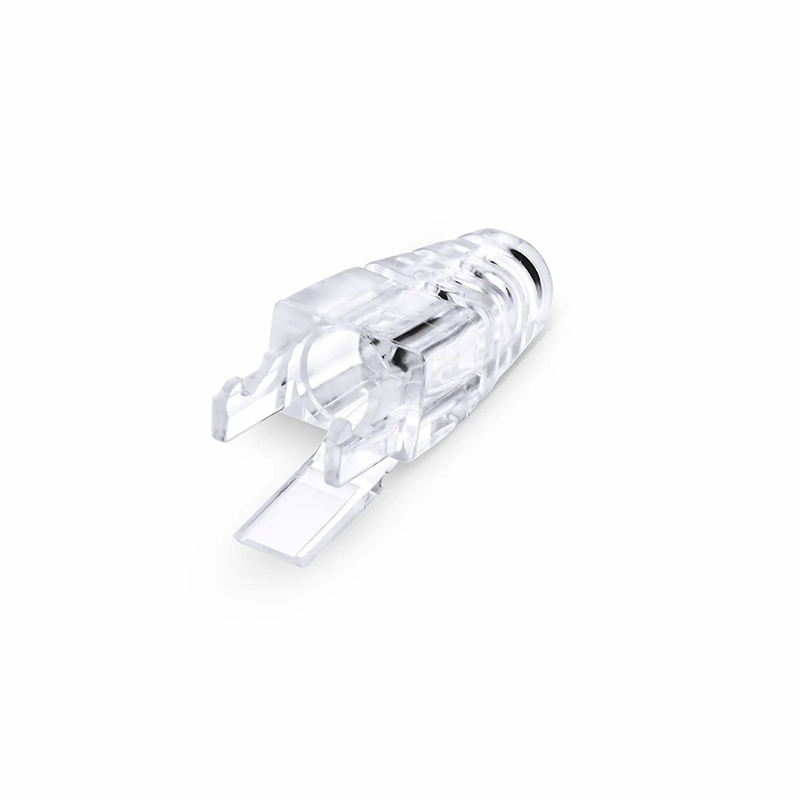 SFPS Cat6 RJ45 Strain Relief Boots, 6.0-6.5mm OD for Cat6 UTP 23~24AWG, F/UTP 26AWG Ethernet Network Cable, Transparent, 50PCS/Pack SFPS