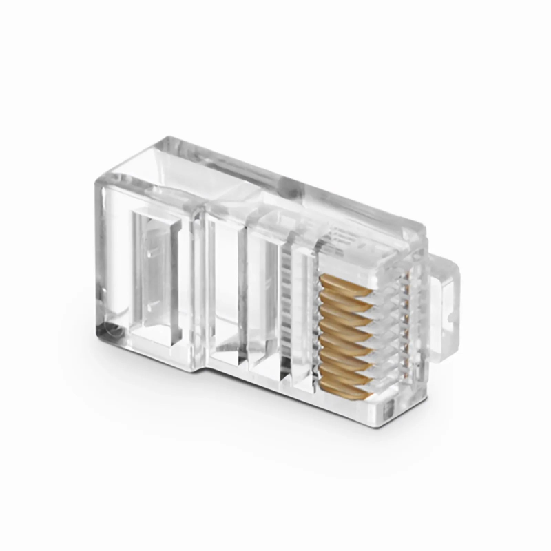 SFPS Cat5e RJ45 Standard Modular Plugs, Unshielded Network Connectors for 24AWG Twisted Pair Solid or Stranded Cable (50/Pack) SFPS