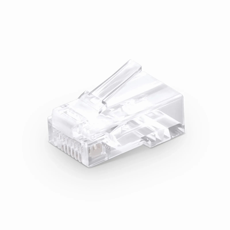 SFPS Cat6 RJ45 Pass Through Modular Plugs, Unshielded Network Connectors for 24AWG Twisted Pair Solid or Stranded Cable (50/Pack) SFPS