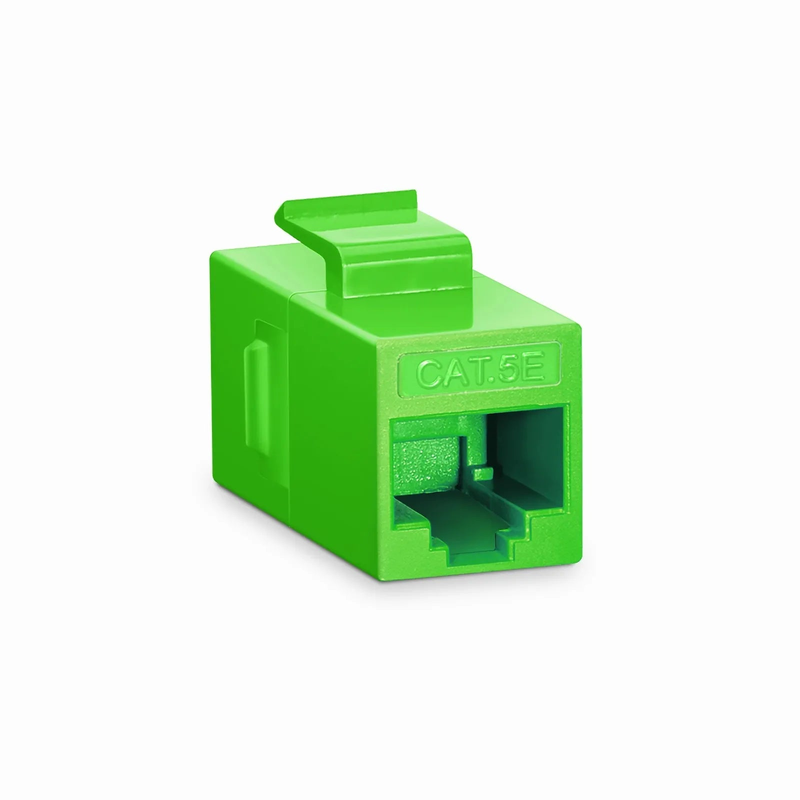 SFPS Cat5e Keystone RJ45 Coupler, Unshielded, Female to Female Insert Inline Coupler - Green (12pcs/Pack) SFPS