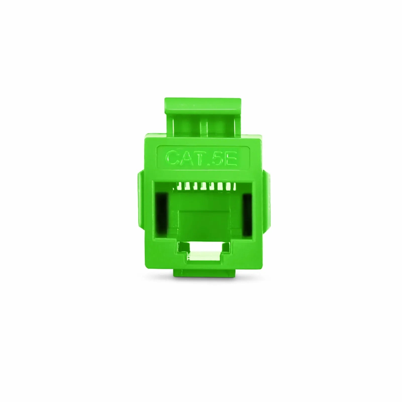 SFPS Cat5e Keystone RJ45 Coupler, Unshielded, Female to Female Insert Inline Coupler - Green (12pcs/Pack) SFPS