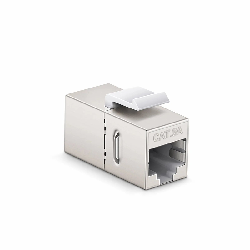 SFPS Cat6a Keystone RJ45 Coupler, Shielded, Female to Female Insert Inline Coupler (12pcs/Pack) SFPS