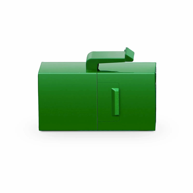SFPS Cat6a Keystone RJ45 Coupler, Unshielded, Female to Female Insert Inline Coupler - Green SFPS