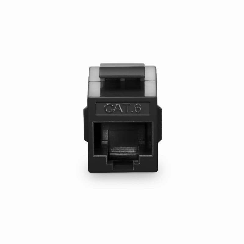 SFPS Cat6 Keystone RJ45 Coupler, Unshielded, Female to Female Insert Inline Coupler - Black (12pcs/Pack) SFPS