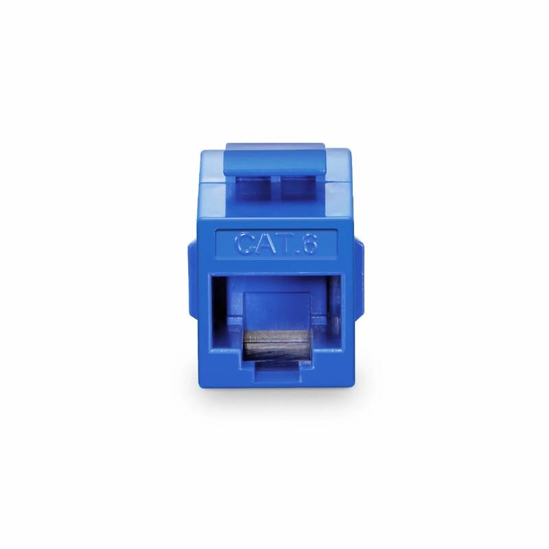 SFPS Cat6 Keystone RJ45 Coupler, Unshielded, Female to Female Insert Inline Coupler - Blue (12pcs/Pack) SFPS