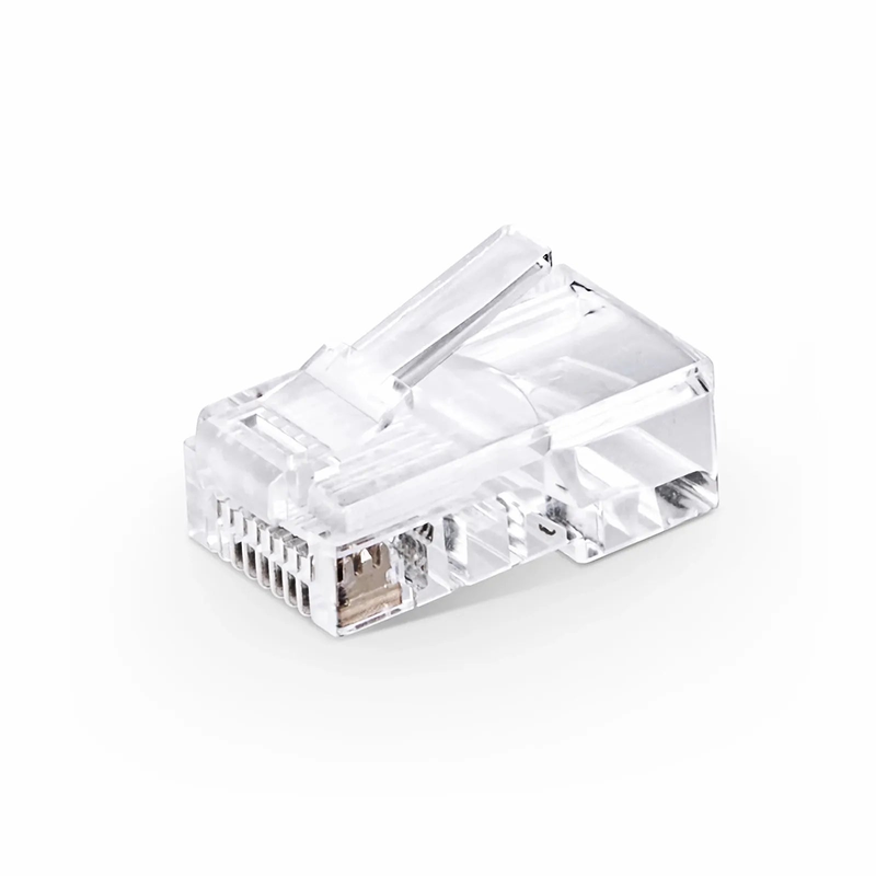 SFPS Cat5e RJ45 Pass Through Modular Plugs, Unshielded Network Connectors for 24AWG Twisted Pair Solid or Stranded Cable (50/Pack) SFPS