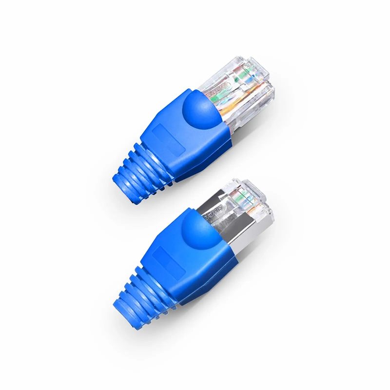 SFPS Cat5e/Cat6 RJ45 Strain Relief Boots, 5.5mm OD for Cat5e UTP 24AWG, Cat5e & Cat6 F/UTP 26AWG Ethernet Network Cable, Blue, 50PCS/Pack SFPS