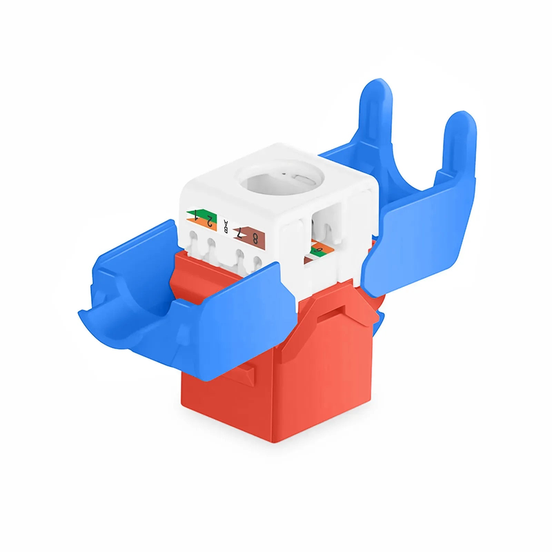 SFPS Cat5e RJ45 (8P8C) Unshielded Toolless Keystone Jack Module, Blue (10 pcs/Pack) SFPS