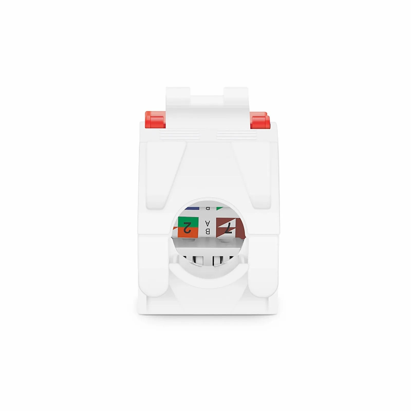 SFPS Cat6 RJ45 (8P8C) Unshielded Toolless Keystone Jack Module, Red (10 pcs/Pack) SFPS