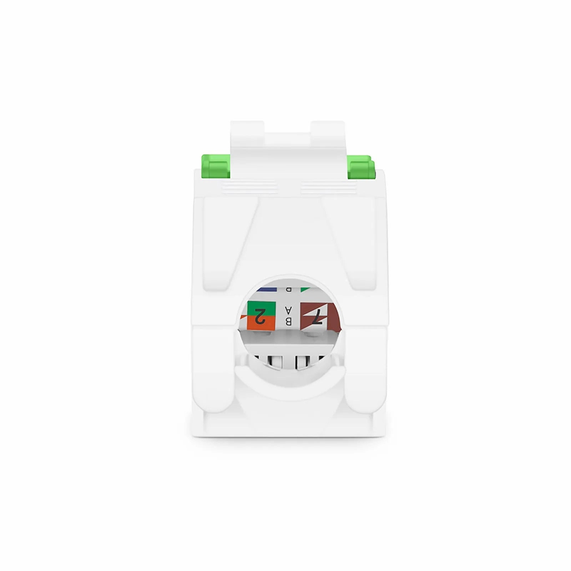 SFPS Cat6 RJ45 (8P8C) Unshielded Toolless Keystone Jack Module, Green (10 pcs/Pack) SFPS
