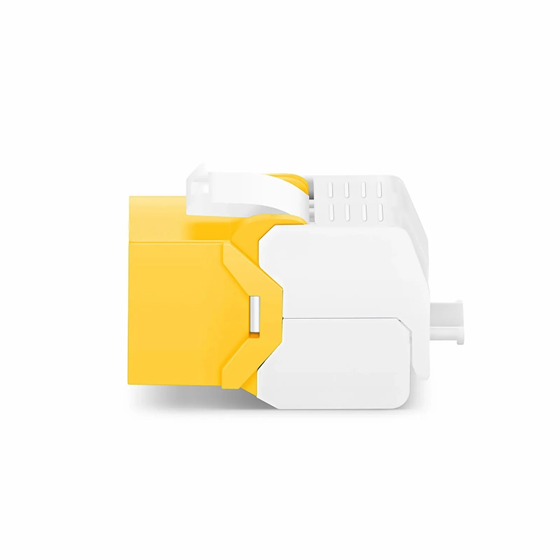SFPS Cat6 RJ45 (8P8C) Unshielded Toolless Keystone Jack Module, Yellow (10 pcs/Pack) SFPS