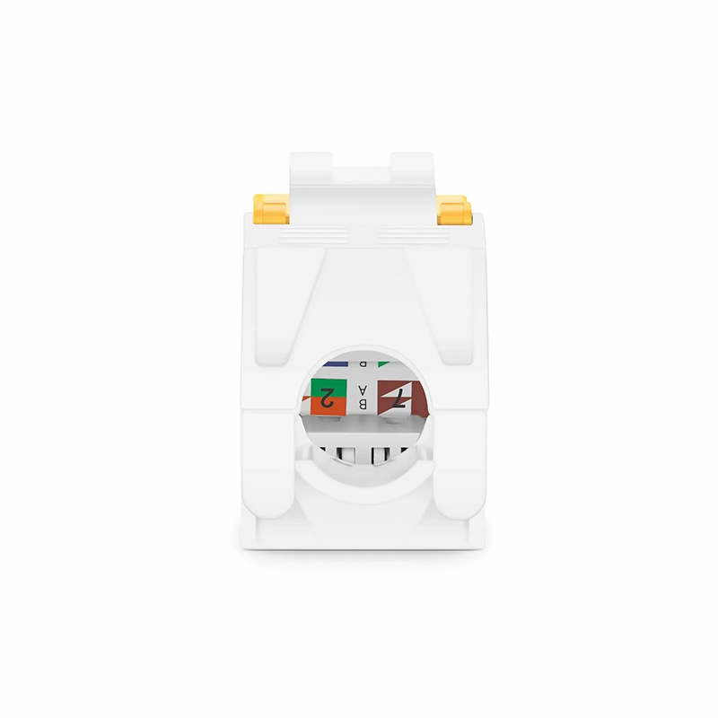 SFPS Cat6 RJ45 (8P8C) Unshielded Toolless Keystone Jack Module, Yellow (10 pcs/Pack) SFPS