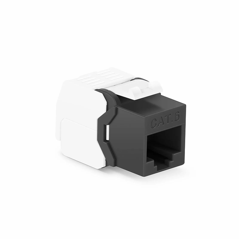 SFPS Cat6 RJ45 (8P8C) Unshielded Toolless Keystone Jack Module, Black (10 pcs/Pack) SFPS