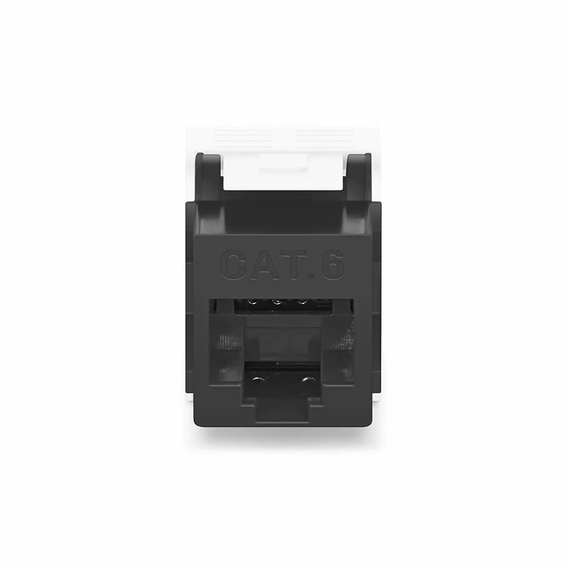 SFPS Cat6 RJ45 (8P8C) Unshielded Toolless Keystone Jack Module, Black (10 pcs/Pack) SFPS