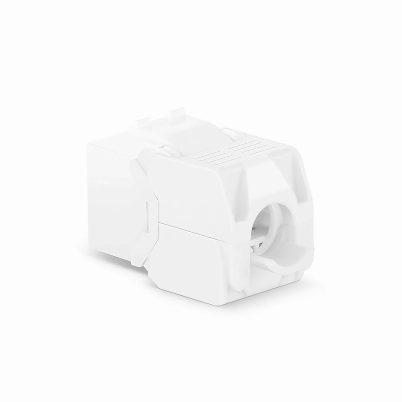 SFPS Cat6 RJ45 (8P8C) Unshielded Toolless Keystone Jack Module, White (10 pcs/Pack) SFPS