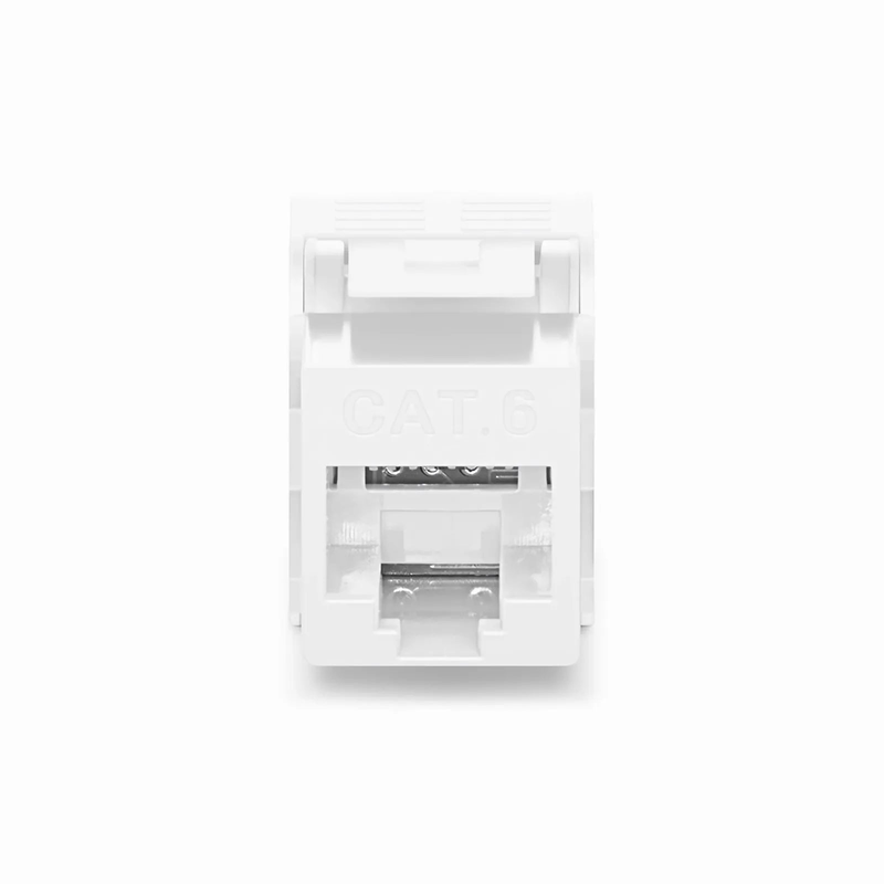 SFPS Cat6 RJ45 (8P8C) Unshielded Toolless Keystone Jack Module, White (10 pcs/Pack) SFPS