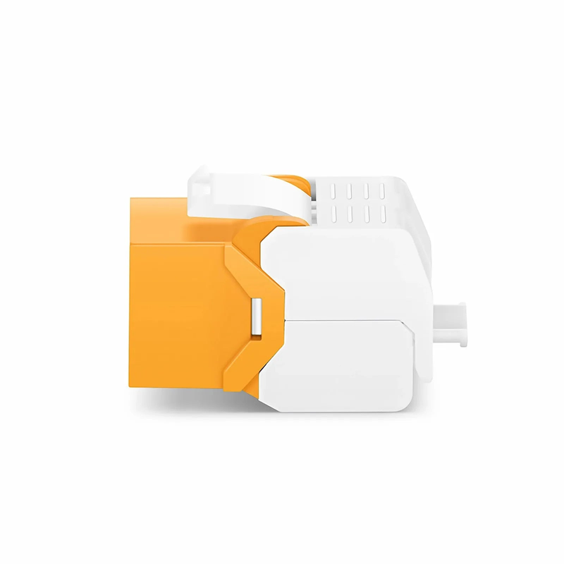 SFPS Cat6 RJ45 (8P8C) Unshielded Toolless Keystone Jack Module, Orange (10 pcs/Pack) SFPS