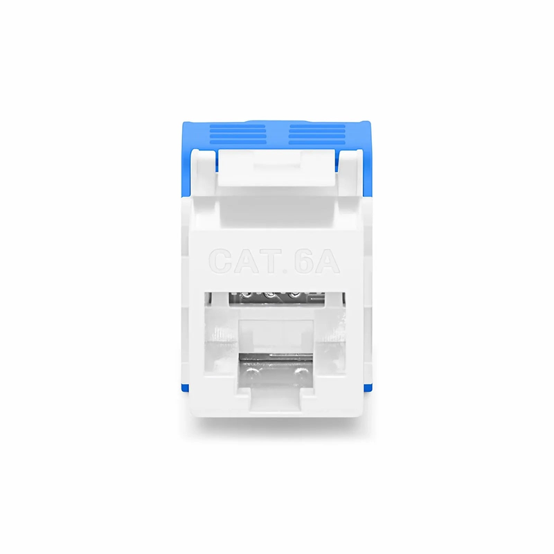 SFPS Cat6a RJ45 (8P8C) Unshielded Toolless Keystone Jack Module, White (10 pcs/Pack) SFPS