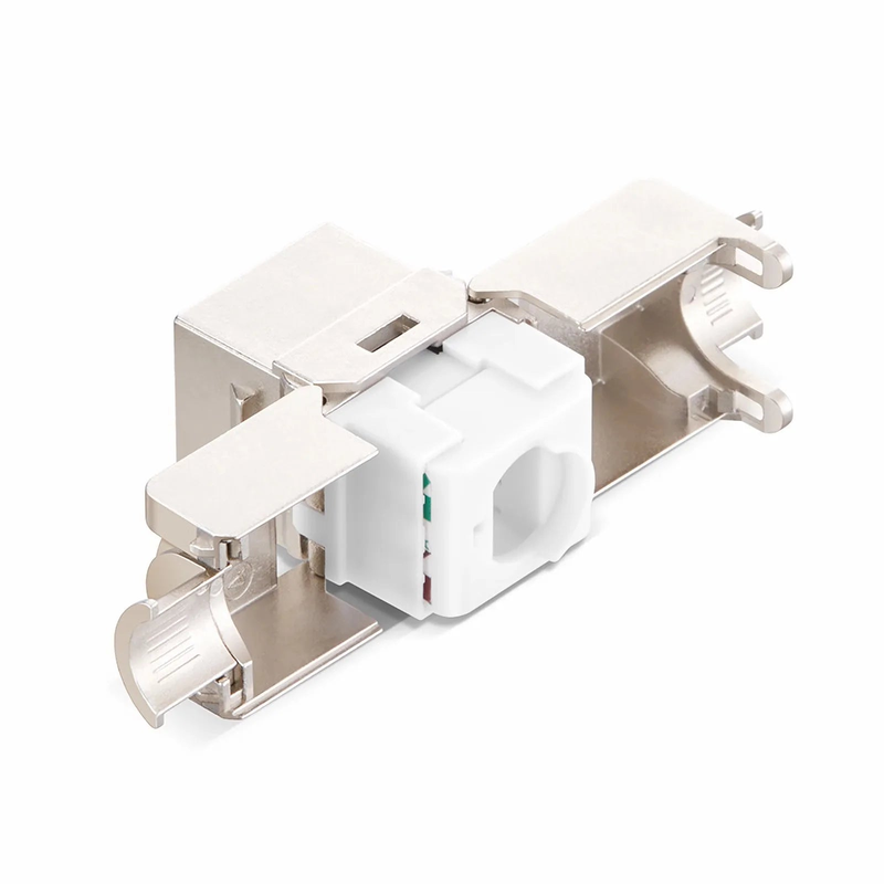 SFPS Mini Cat6a RJ45 (8P8C) Shielded Toolless Keystone Jack (12pcs/Pack) SFPS
