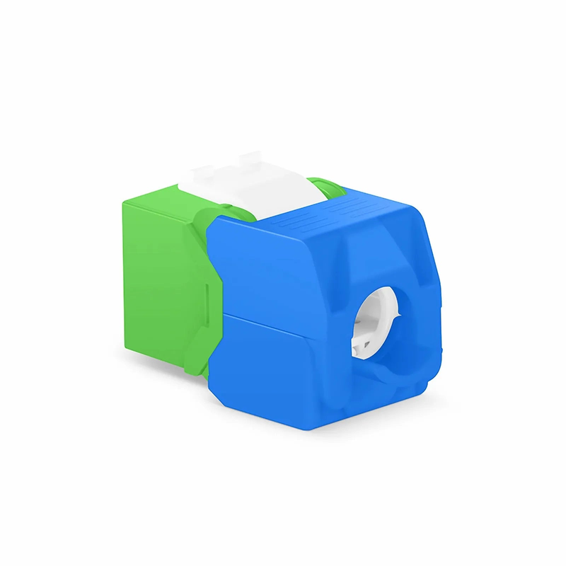 SFPS Cat6a RJ45 (8P8C) Unshielded Toolless Keystone Jack Module, Green (10 pcs/Pack) SFPS