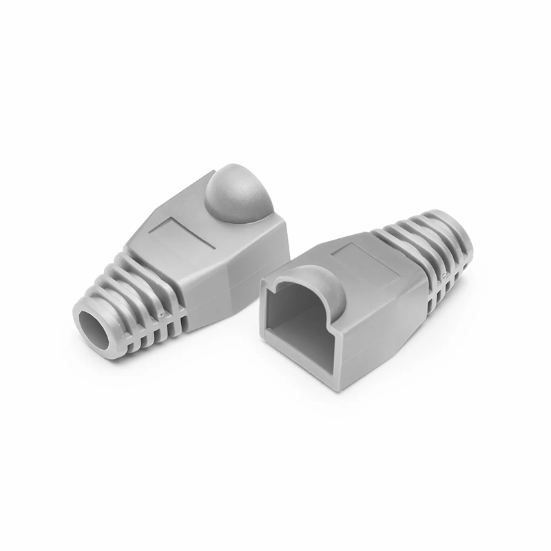 SFPS Cat6 RJ45 Strain Relief Boots, 6.0mm OD for Cat6 UTP 23~24AWG Ethernet Cables, Gray, 50PCS/Pack SFPS