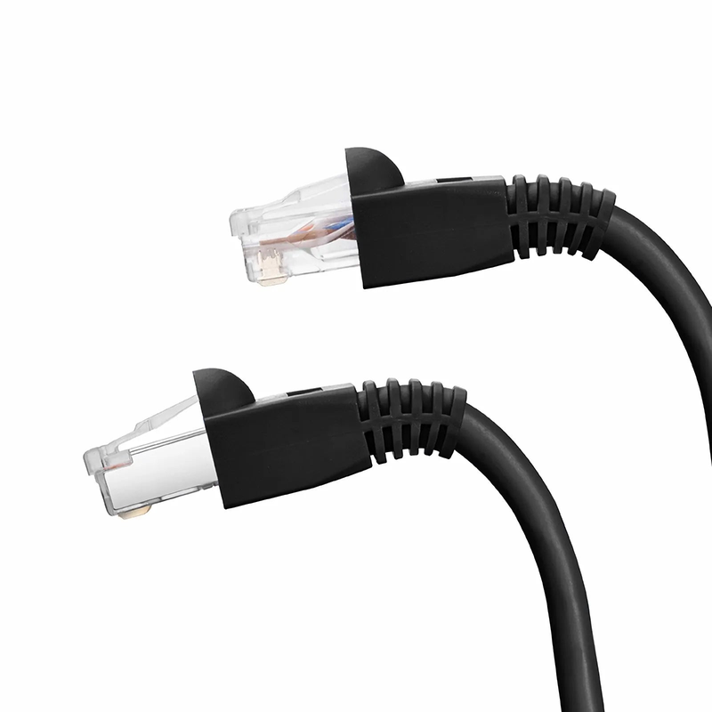 SFPS Cat5e/Cat6 RJ45 Strain Relief Boots, 5.5mm OD for Cat5e UTP 24AWG, Cat5e & Cat6 F/UTP 26AWG Ethernet Network Cable, Black, 50PCS/Pack SFPS